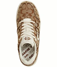 COACH Soho Sateen Signature Jacquard Lace Up Sneakers