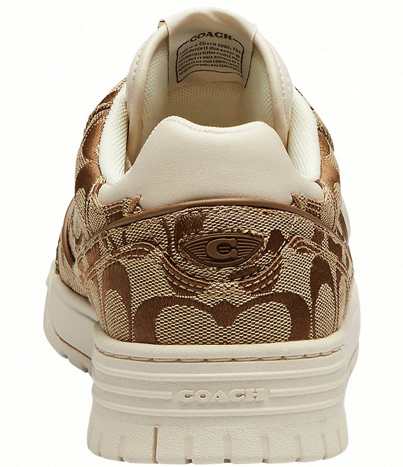 COACH Soho Sateen Signature Jacquard Lace Up Sneakers
