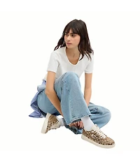 COACH Soho Sateen Signature Jacquard Lace Up Sneakers