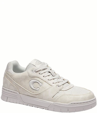 COACH Soho Signature Canvas and Jacquard Lace Up Sneakers