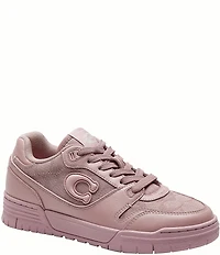 COACH Women's Soho Leather and Signature Jacquard Logo Canvas Sneakers