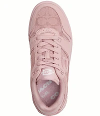 COACH Women's Soho Leather and Signature Jacquard Logo Canvas Sneakers