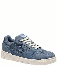 COACH Soho Signature Crystal Denim Lace Up Sneakers
