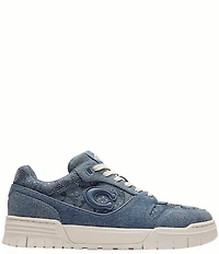 COACH Soho Signature Crystal Denim Lace Up Sneakers