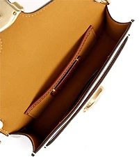 COACH Tabby Polished Pebble Leather Chain Strap Crossbody Wristlet