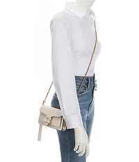 COACH Tabby Polished Pebble Leather Chain Strap Crossbody Wristlet