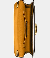 COACH Tabby Polished Pebble Leather Chain Strap Crossbody Wristlet