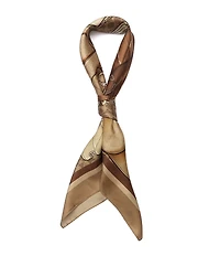 COACH Stacked Tabby Print Woven Silk Square Scarf