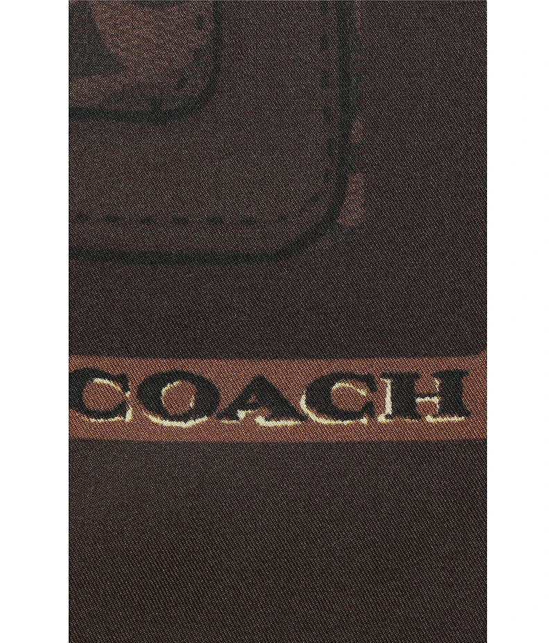 COACH Stacked Tabby Print Woven Silk Square Scarf
