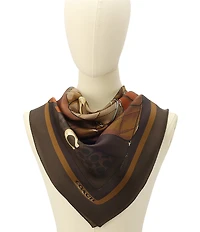 COACH Stacked Tabby Print Woven Silk Square Scarf