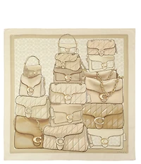 COACH Stacked Tabby Printed Silk Square Scarf