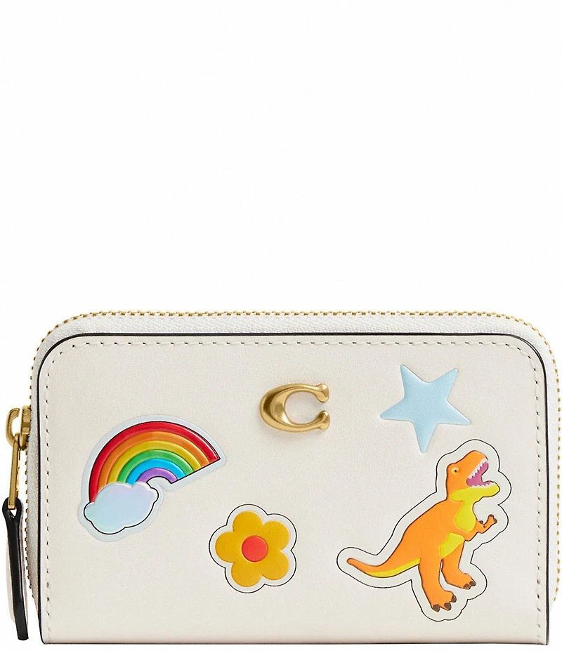COACH Sticker Print Essential Small Zip Around Card Case