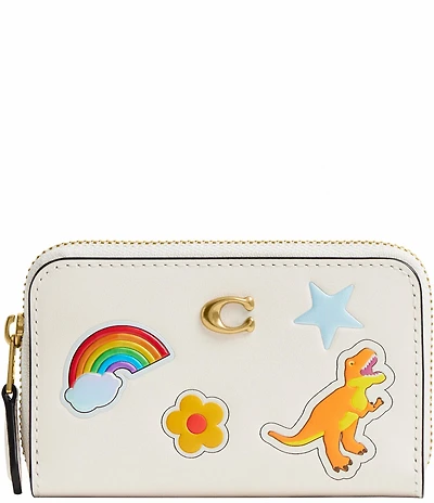 COACH Sticker Print Essential Small Zip Around Card Case