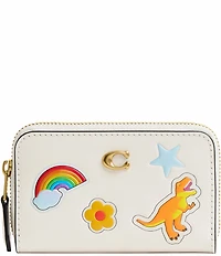 COACH Sticker Print Essential Small Zip Around Card Case