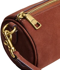 COACH Suede Barrel Shoulder Bag