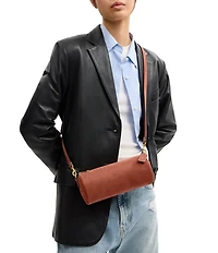 COACH Suede Barrel Shoulder Bag