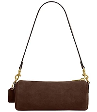 COACH Suede Barrel Shoulder Bag