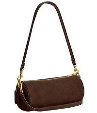 COACH Suede Barrel Shoulder Bag