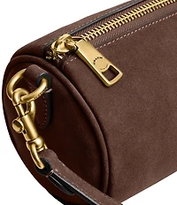 COACH Suede Barrel Shoulder Bag