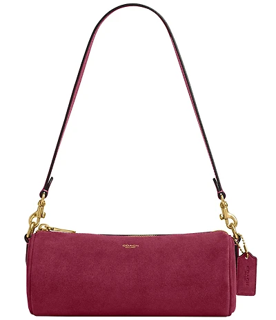 COACH Small Suede Barrel Shoulder Bag
