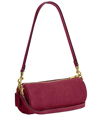 COACH Suede Barrel Shoulder Bag