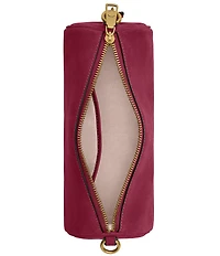 COACH Suede Barrel Shoulder Bag
