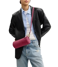 COACH Suede Barrel Shoulder Bag