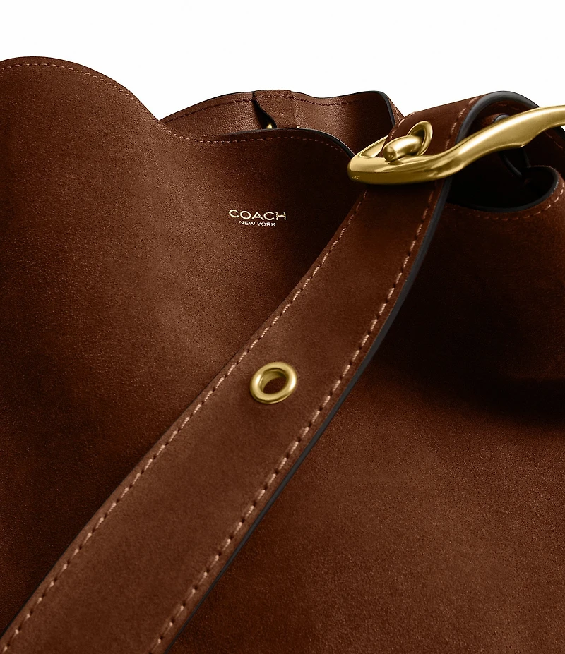 COACH Bleecker Suede Clip Bucket Bag