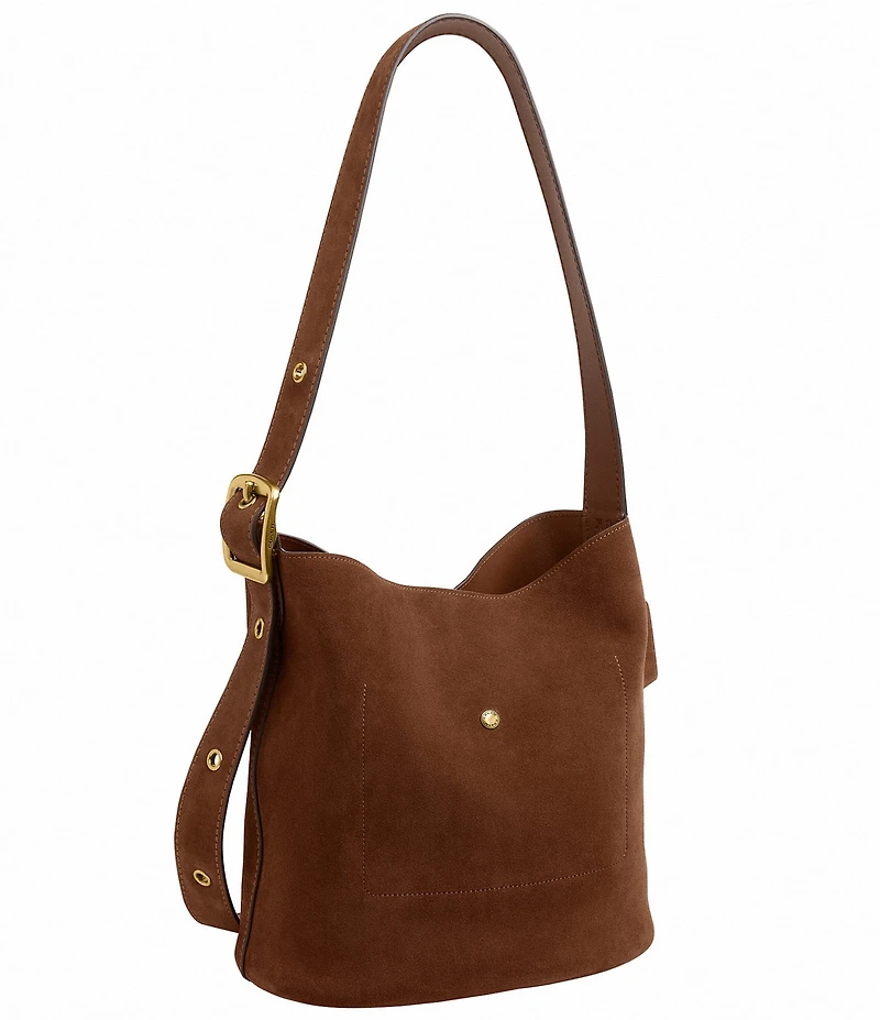 COACH Bleecker Suede Clip Bucket Bag