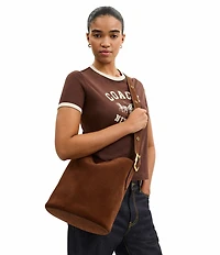 COACH Bleecker Suede Clip Bucket Bag