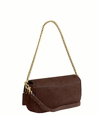 COACH Suede Brook Flap Chain Bag