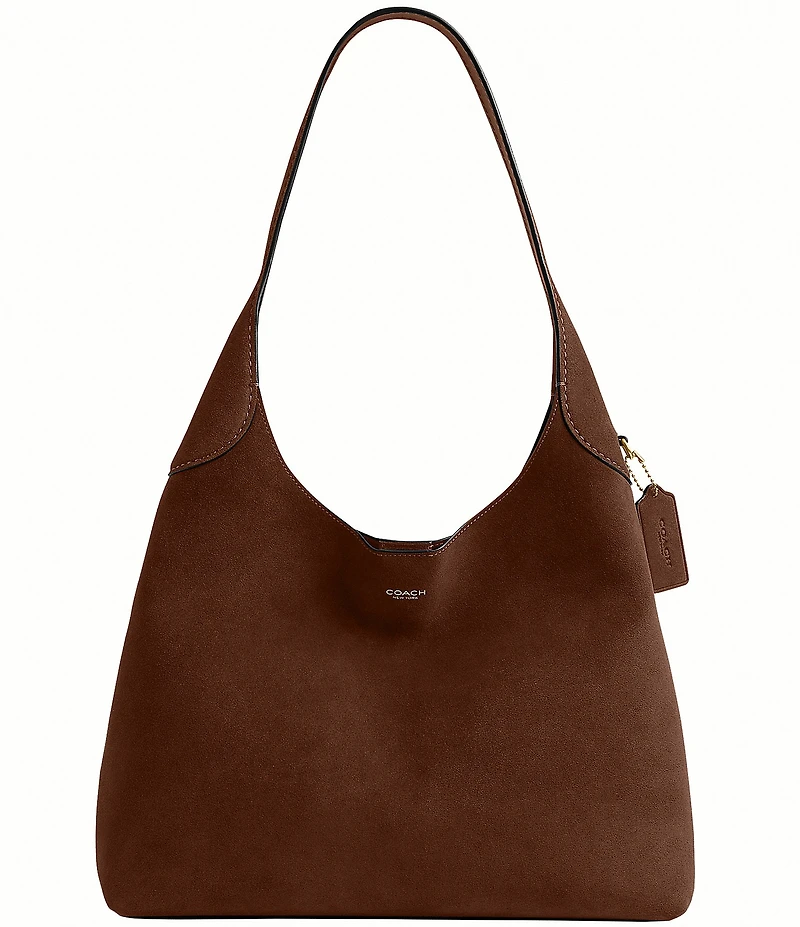 COACH Suede Brooklyn 34 Hobo Shoulder Bag