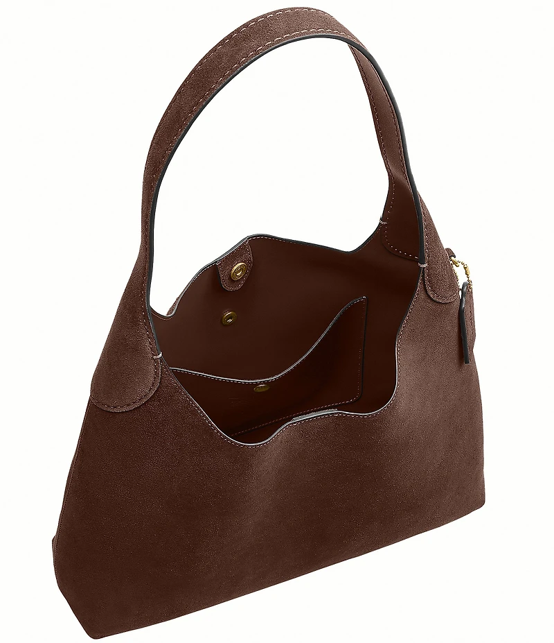 COACH Suede Brooklyn 34 Hobo Shoulder Bag