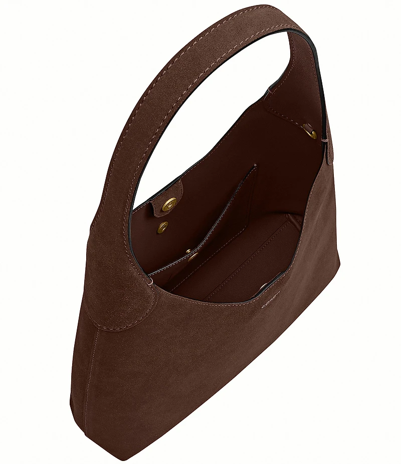COACH Suede Brooklyn Hobo Shoulder Handle Bag 28