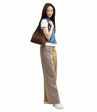 COACH Suede Brooklyn Hobo Shoulder Handle Bag 28