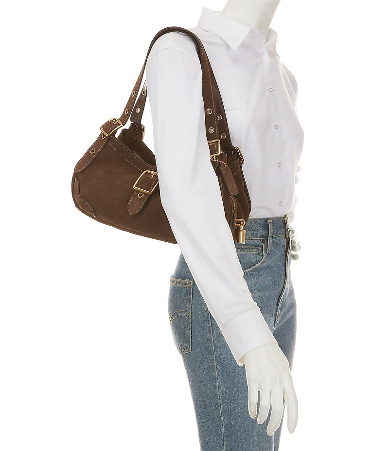 COACH Suede Drifter Double Handle Shoulder Bag 31