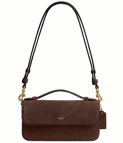COACH Suede Elora Top Handle Crossbody Bag