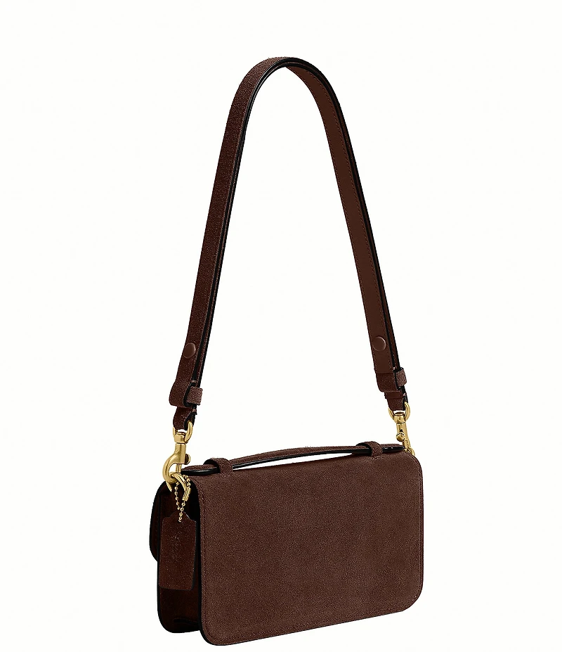 COACH Suede Elora Top Handle Crossbody Bag