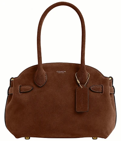COACH Suede Empire 21 Handle Satchel Bag