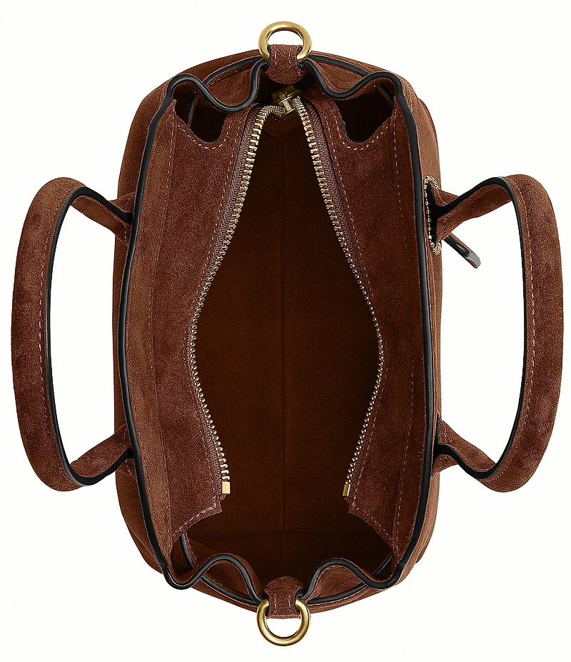 COACH Suede Empire 21 Handle Satchel Bag