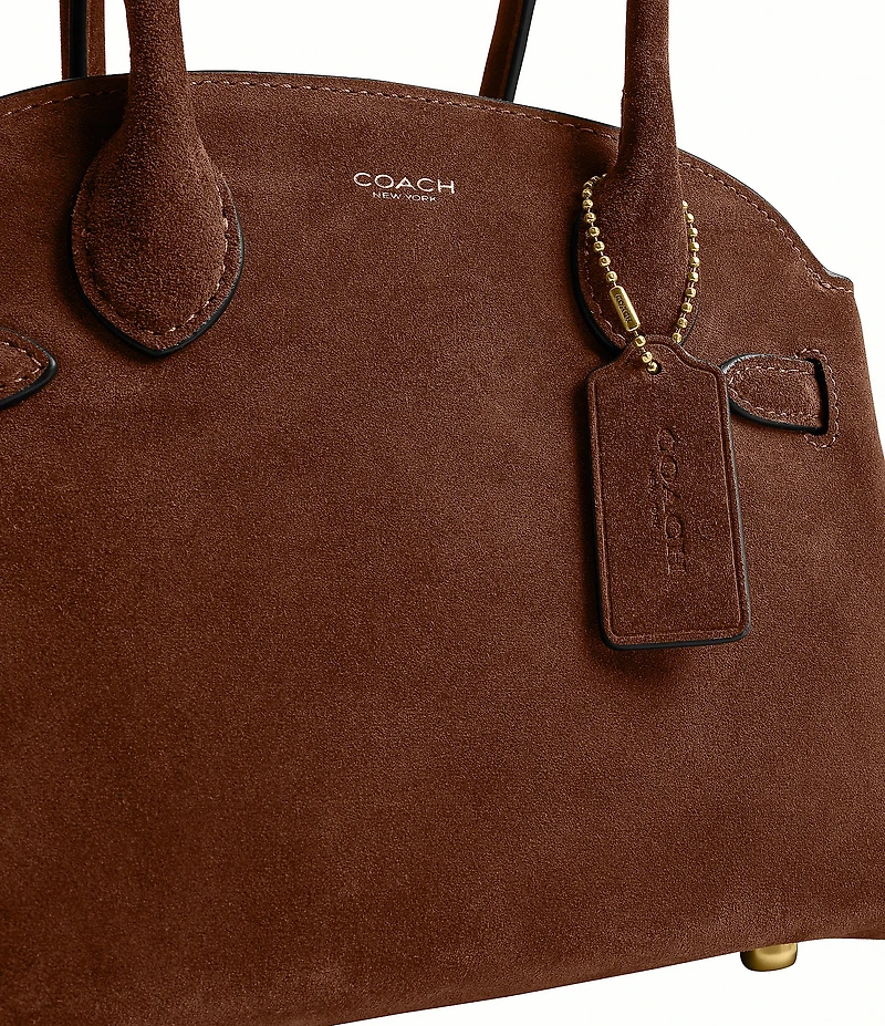 COACH Suede Empire 21 Handle Satchel Bag