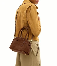 COACH Suede Empire 21 Handle Satchel Bag