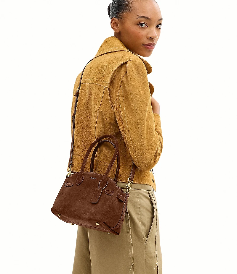 COACH Empire 21 Suede Handle Satchel Bag