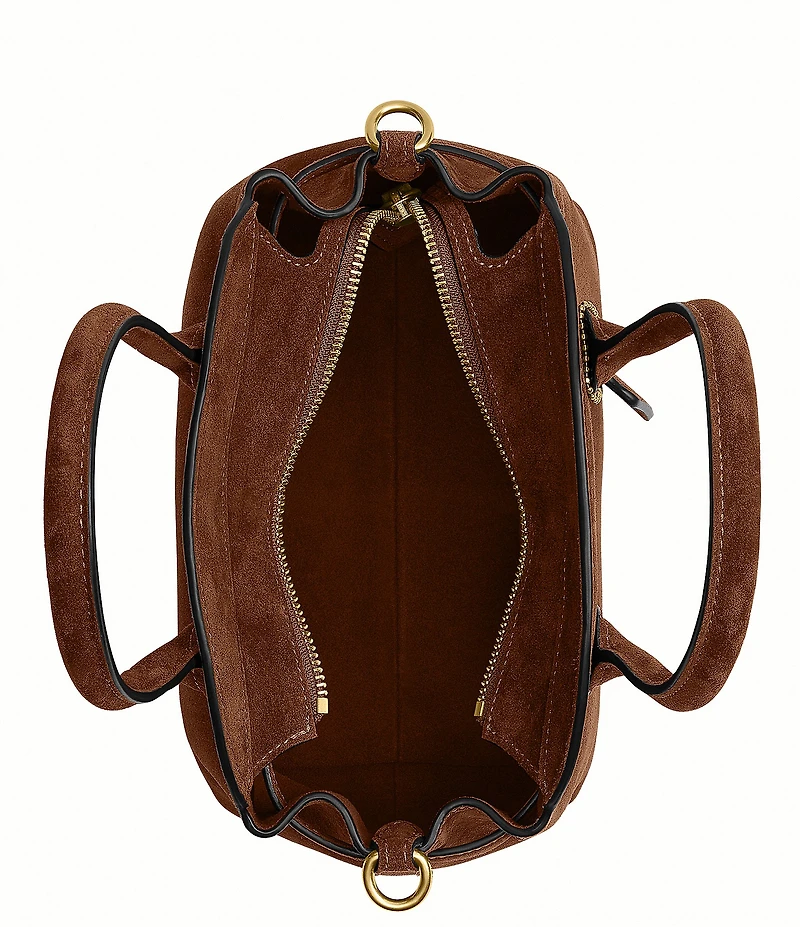 COACH Empire 21 Suede Handle Satchel Bag