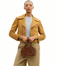 COACH Empire 21 Suede Handle Satchel Bag
