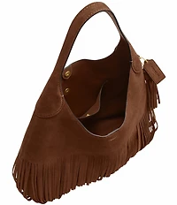 COACH Brooklyn 39 Suede Fringe Hobo Tote Bag