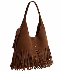 COACH Brooklyn 39 Suede Fringe Hobo Tote Bag