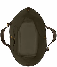 COACH Suede Gramercy Buckle Detail Oversized Slouchy Tote Bag
