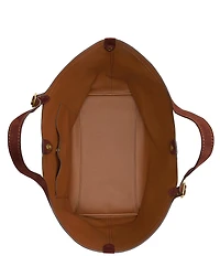 COACH Suede Gramercy Buckle Detail Oversized Slouchy Tote Bag