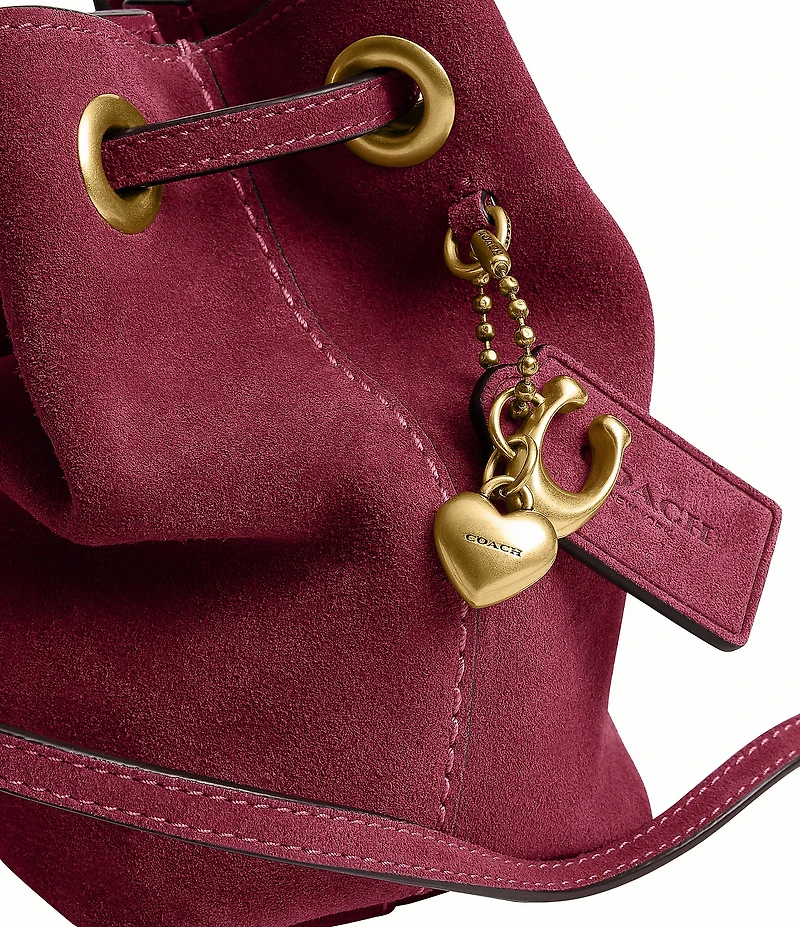 COACH Jade Suede Mini Drawstring Bag